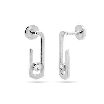 Серьги из серебра куб.циркон., Ю-25029р
