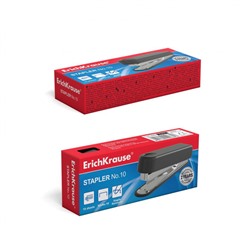 Степлер 10 на 12 листов 4665 черный ErichKrause