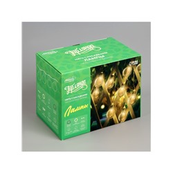 Гирлянда «Нить», 2.7 м, с насадками «Лампы», уличная, IP44, 10 LED, 8 режимов, солнечная батарея, тёмная нить, свечение тёплое белое