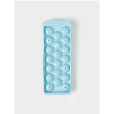 Форма для льда «Шар», 20 ячеек, пластик, голубая