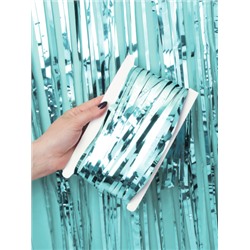Дождь занавес 100x200 см серо голубой / NGA-17 /уп 10/300/для фотозоны на клейкой ленте