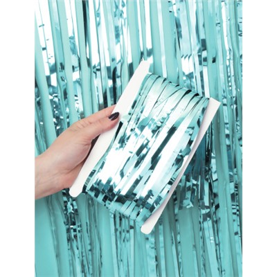 Дождь занавес 100x200 см серо голубой / NGA-17 /уп 10/300/для фотозоны на клейкой ленте