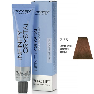 CONCEPT Infinity Crystal Гелевый полуперманентный краситель для волос 7/35 светло-русый золотисто-красный 60 мл