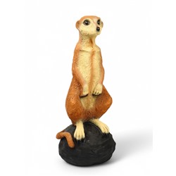 Садовая фигура из полистоуна «Большой сурикат на камне», 60×24×22 см