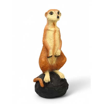 Садовая фигура из полистоуна «Большой сурикат на камне», 60×24×22 см