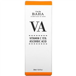 Cos De BAHA, VA, сыворотка с витамином C, 15% аскорбиновой кислотой, 30 мл (1 жидк. унция)
