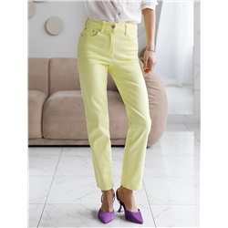 Укороченные прямые джинсы из супер-эластичного денима