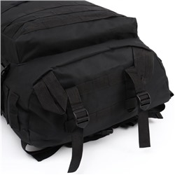 Рюкзак тактический туристический Storm tactic, 40 л, с карманами, однотонный, чёрный