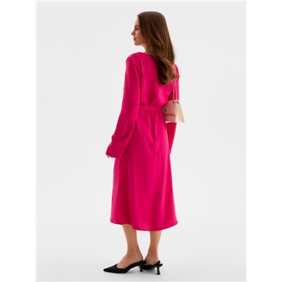 Платье миди женское MINAKU: Casual Collection, розовое, размер 52