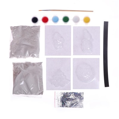 Магниты из гипса на новый год своими руками «Праздничное настроение», набор для творчества