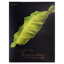 Папка с 020 вкладышами A4 "Tropicana" A4 (235x310x15 мм) 400 мкм, фактура "песок" тиснение фольгой, вкладыши 30 мкм, с внутренним карманом 160 мкм, индивидуальная упаковка