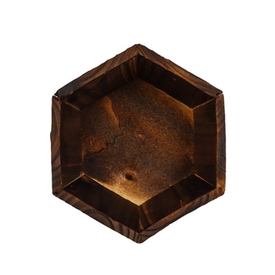 Набор кашпо для цветов «Шестиугольники», деревянный, 3 предмета