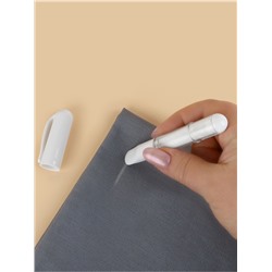 Мел карандаш для ткани TEIRA, с пудрой, 10.5×2 см, белый