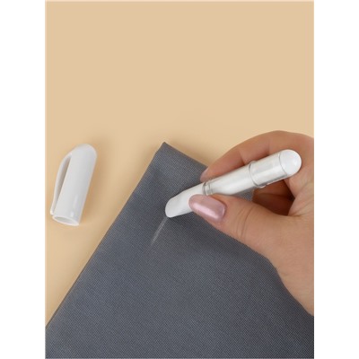 Мел карандаш для ткани TEIRA, с пудрой, 10.5×2 см, белый