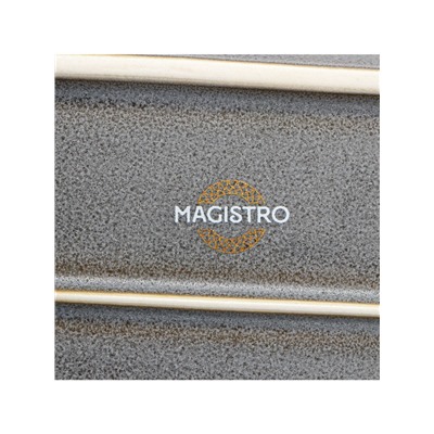 Блюдо Magistro Urban, 260 мл, 18×9.8×2.5 см, овальное, фарфор, серый