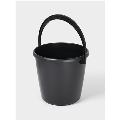 Ведро хозяйственное СибПолимер, 8 л, пластик, чёрное