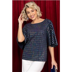 Блуза праздничная Ты ослепляешь! (синяя) Б14698-7М