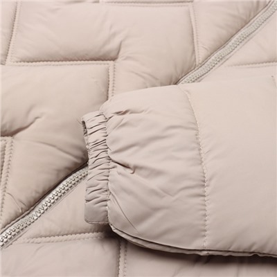 Куртка женская демисезонная на молнии Collorista, серо-бежевая, размер 48