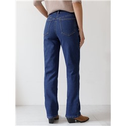 Прямые джинсы из эластичного денима на флисе