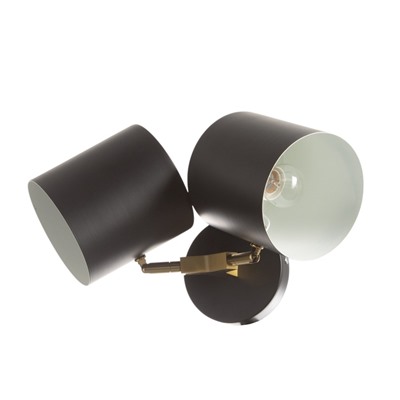 Бра «Азурит» 2хЕ27 40 Вт черный 11×12×36 см