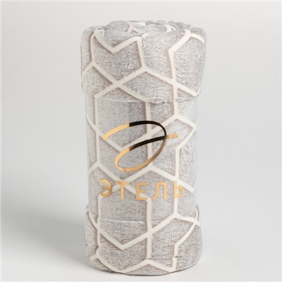 Плед светящийся в темноте «Этель. Геометрия», 150×200 см, корал-флис