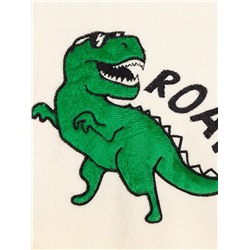 Халат махровый детский «Этель. Динозавр», размер 32, бежевый