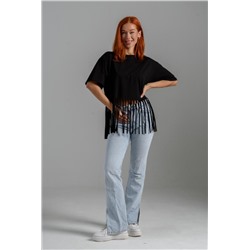 7478 Футболка женская (Черный)