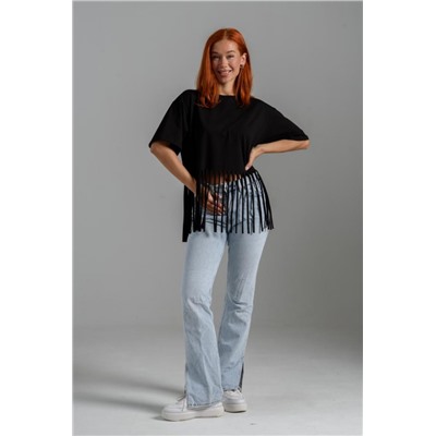 7478 Футболка женская (Черный)