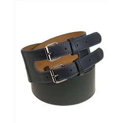 Ремень женский широкий из искусственной кожи, цвет серый