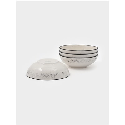 Набор тарелок глубоких Доляна Nature, 4 шт., d=19 см, керамика, бежевые