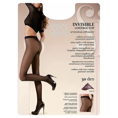 Колготки SiSi Invisible Control Top 30 den (moka, 2)