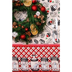 Скатерть Мари Санна Мыши в банках 150х180 НАТАЛИ, 730018