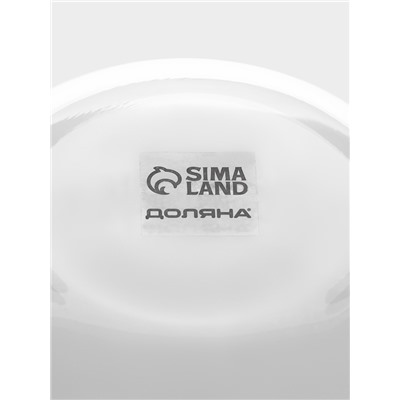 Салатник Доляна Simple, 750 мл, 15×8 см, стекло, прозрачный