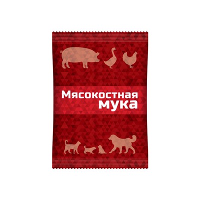 Мясокостная мука для кормления свиней, птицы, а также кошек и собак, 600 г