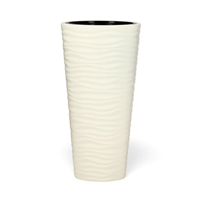 Кашпо для цветов со вставкой «Оазис», 43 л (10 л), пластик, белое