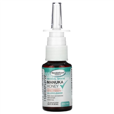ManukaGuard, Manuka Honey, Medical Grade  Extra Strength Nasal Spray, 0.65 fl oz ( 20 ml)