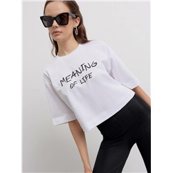 Футболки CONTE LD 2715 Укороченная футболка из хлопка с рисунком