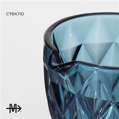 Кувшин для воды Magistro «Круиз», 1.1 л, 14×19.5 см, стекло, синий