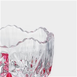 Сахарница Доляна «Венеция листва», 300 мл, 10×12.5 см, с крышкой, стекло, прозрачная