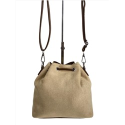 Женская сумка из искусственной замши, цвет бежевый