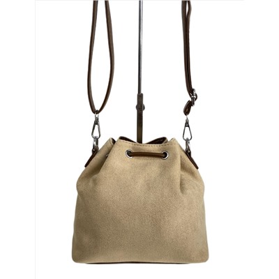 Женская сумка из искусственной замши, цвет бежевый