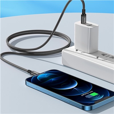 Кабель Type-C - Apple lightning Hoco X14 Double speed PD 20W 200см 3A  (black)