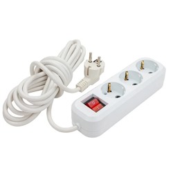 Удлинит.ПВС с зазем.3м 3роз.С ВЫКЛ.