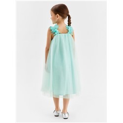 Платье нарядное для девочки MINAKU: PartyDress, рост 140-146 см, бирюзовое