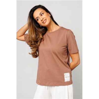 Футболка женская базовая 402BRN (Коричневый)