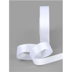 Лента атласная TEIRA, двухсторонняя, 20 мм, 25±1 м, белая №0029