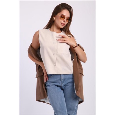 Жилет костюмный ZADUMOV №4 (Светло-бежевый)