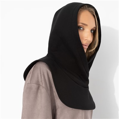 Капор-капюшон из хлопка, Слишком модно не бывает (чёрный)