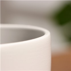 Горшок для цветов «Колор гейм», керамический, с поддоном, 800 мл, белый