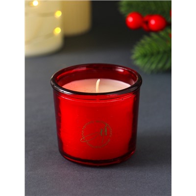 Ароматическая свеча новогодняя в стакане «Пряный апельсин», 60 г